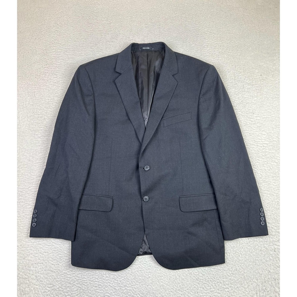 Pronto Uomo Platinum Suit Jacket Mens 44R Charcoal Wool Two Button Notch Vented